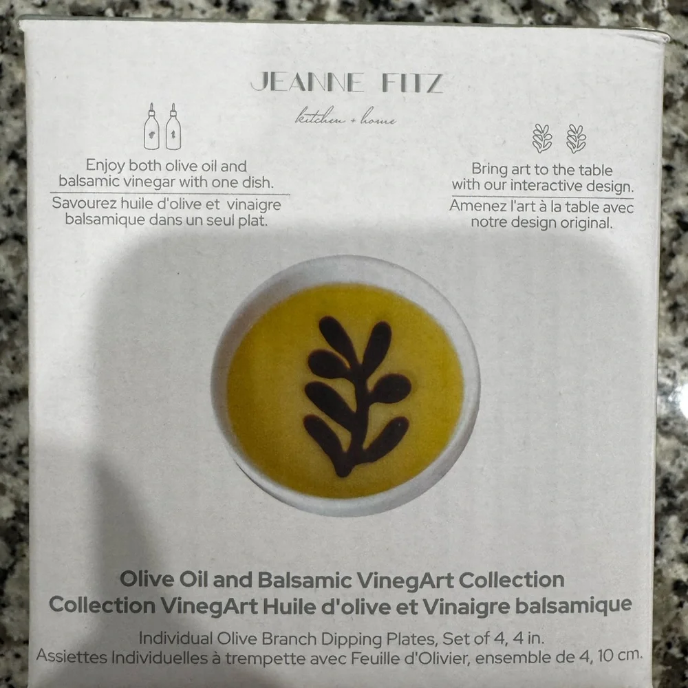 Jeanne Fitz Olive Oil and Balsamic Vinegar Dipping Plates - Picture 1 of 3